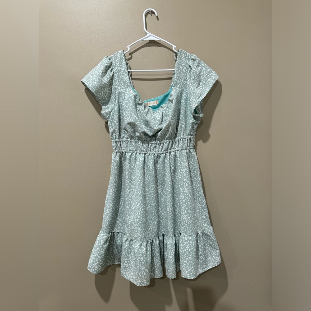 Sage Green Mini Dress